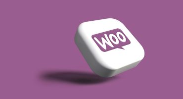 a purple and white square with the word woo on it