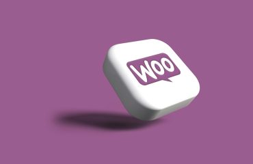 a purple and white square with the word woo on it